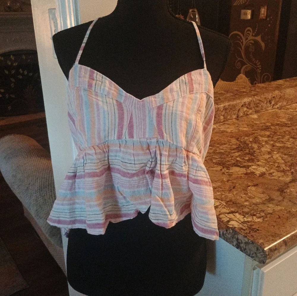 American Eagle Outfitters Pastel Striped Camisole. New With Tags - Picture 4 of 8